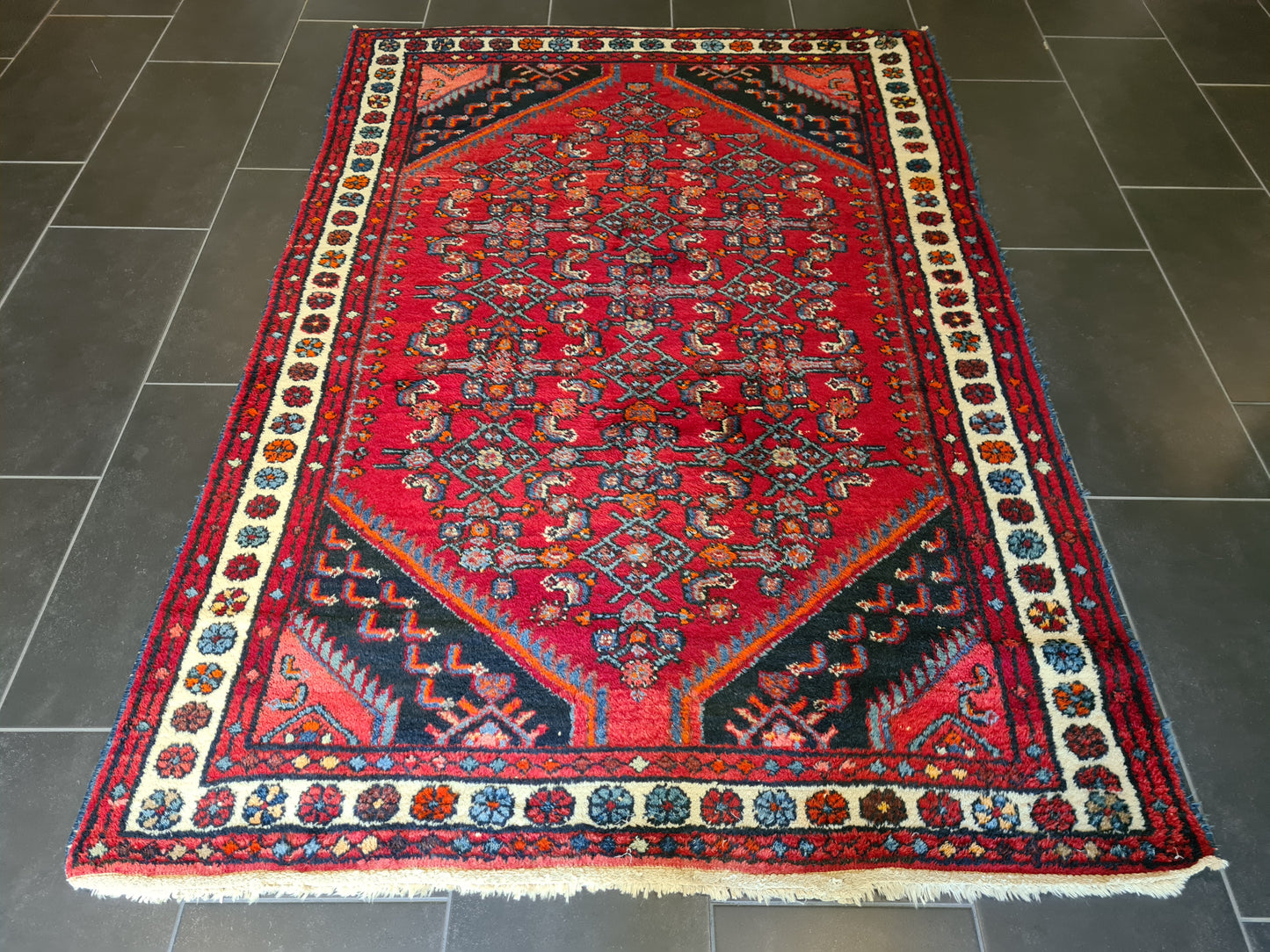 Antiker Handgeknüpfter Perser Teppich Malaya Orientteppich 199x135cm