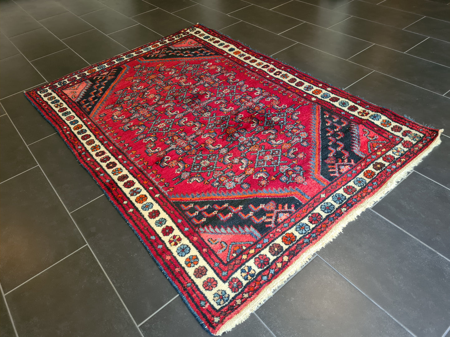 Antiker Handgeknüpfter Perser Teppich Malaya Orientteppich 199x135cm