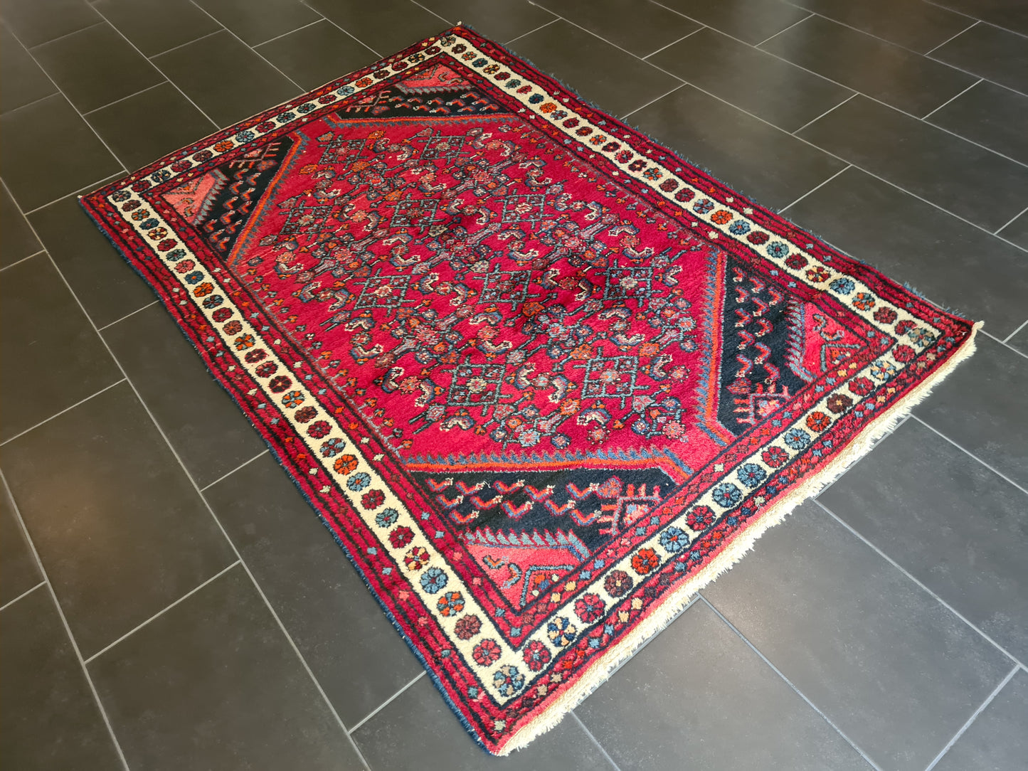 Antiker Handgeknüpfter Perser Teppich Malaya Orientteppich 199x135cm