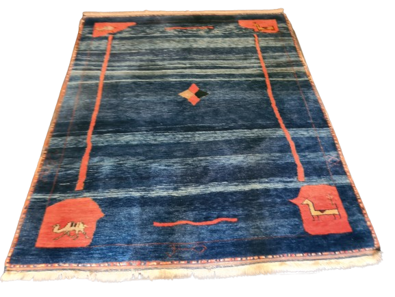 Antiker Dekorativer Handgeknüpfter Perser Teppich Gabbeh Orientteppich 206x173cm