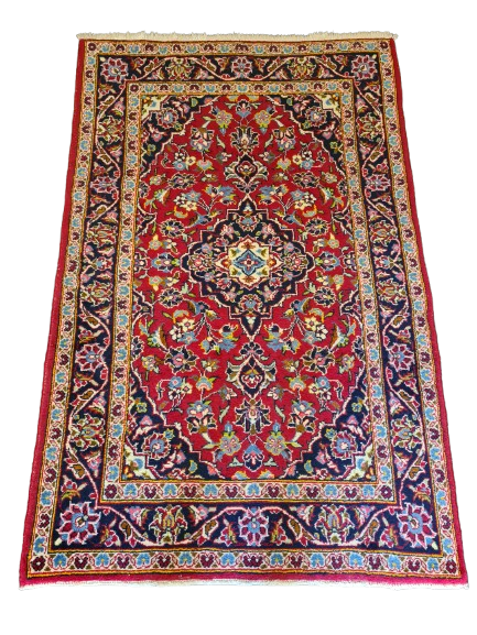 Königlicher Handgeknüpfter Perser Keshan Teppich Orientteppich 156x101cm