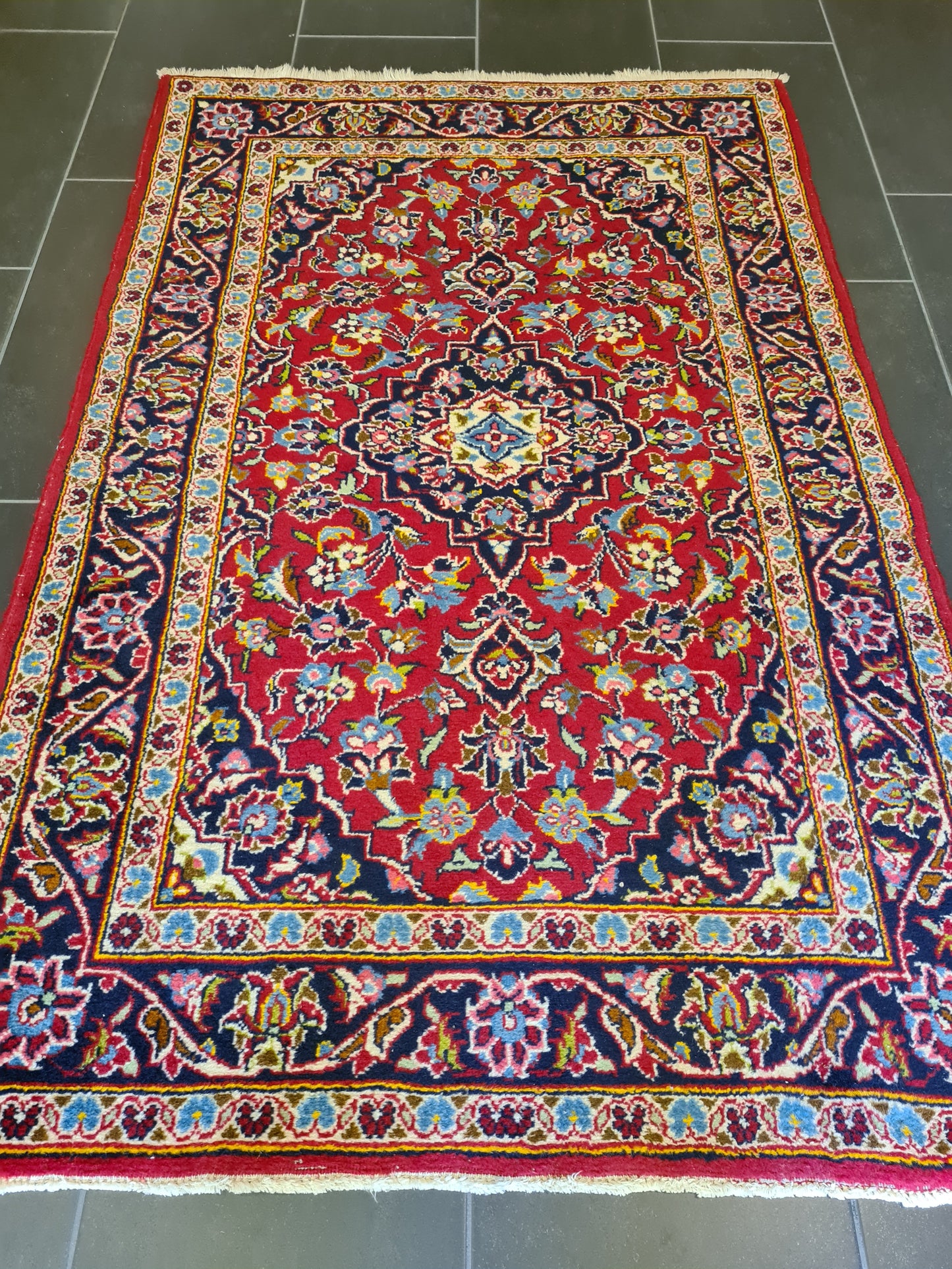 Königlicher Handgeknüpfter Perser Keshan Teppich Orientteppich 156x101cm