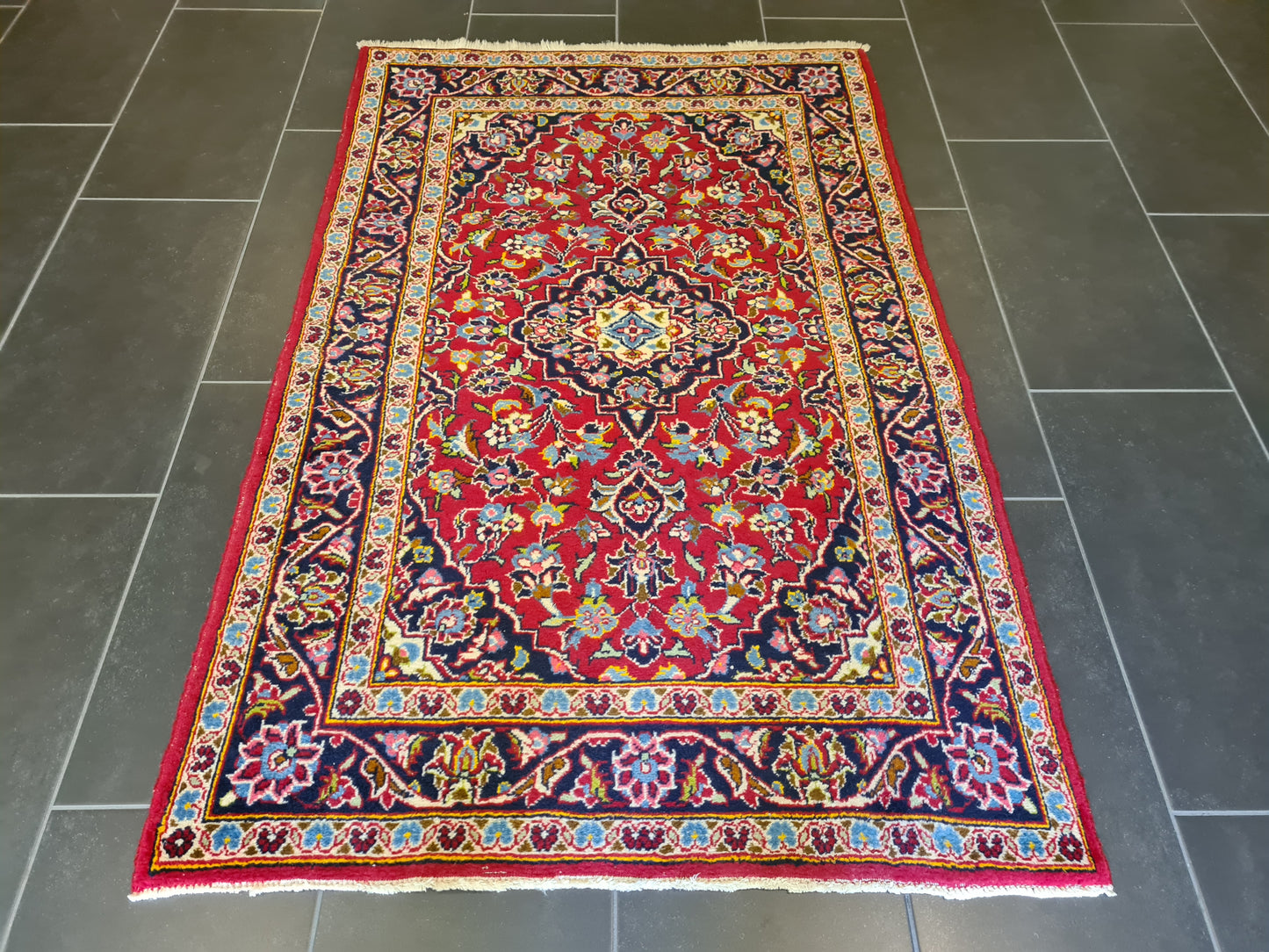 Königlicher Handgeknüpfter Perser Keshan Teppich Orientteppich 156x101cm