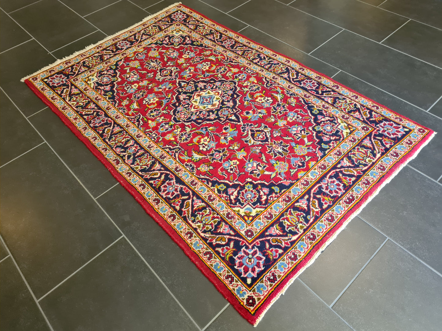 Königlicher Handgeknüpfter Perser Keshan Teppich Orientteppich 156x101cm