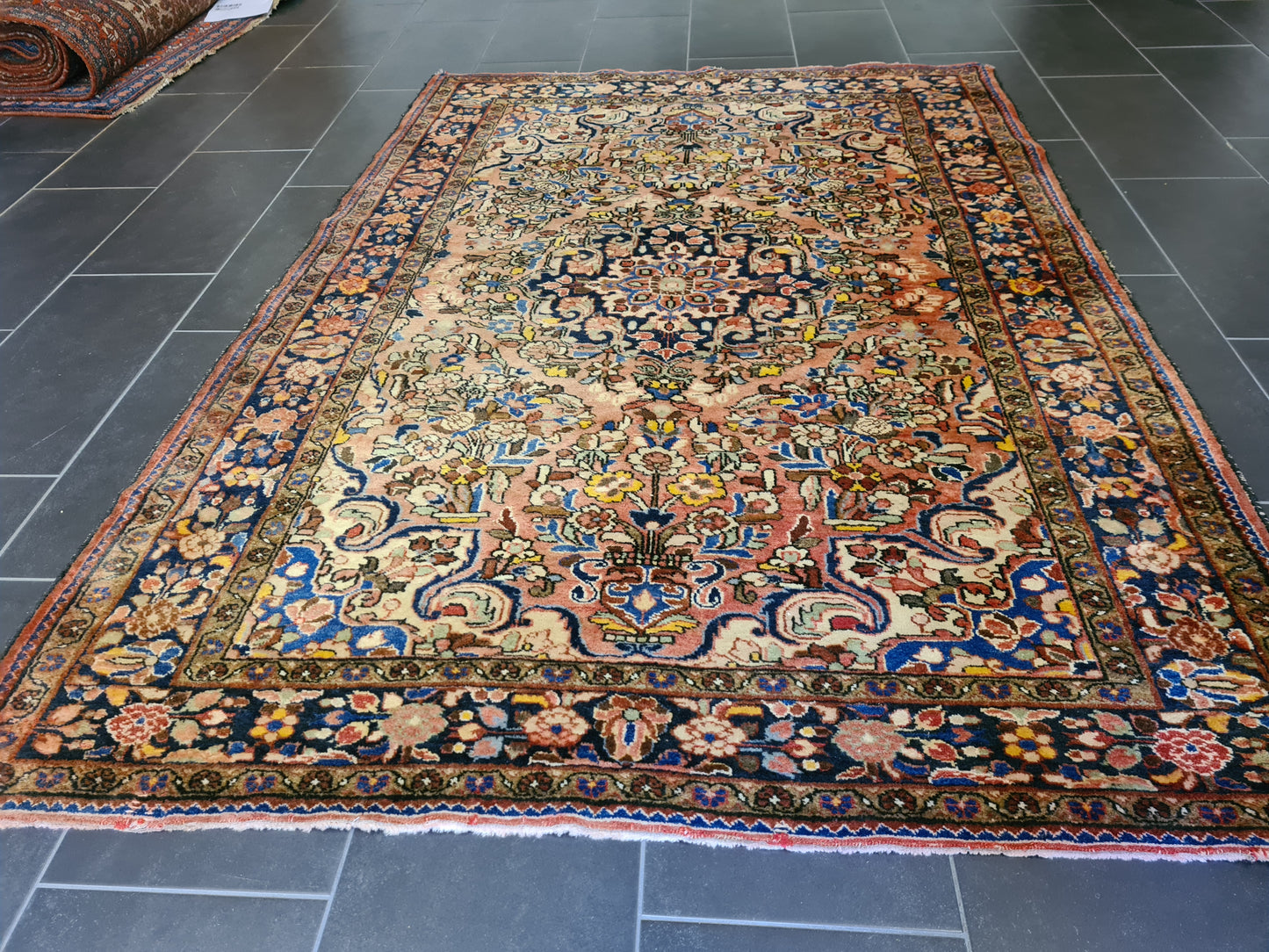 Antiker Handgeknüpfter Perserteppich Orientteppich Sarough 223x159cm