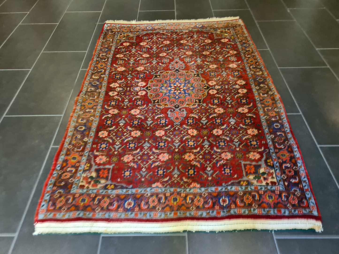 Edler Handgeknüpfter Perser Teppich Orientteppich Bidjar 155x107cm