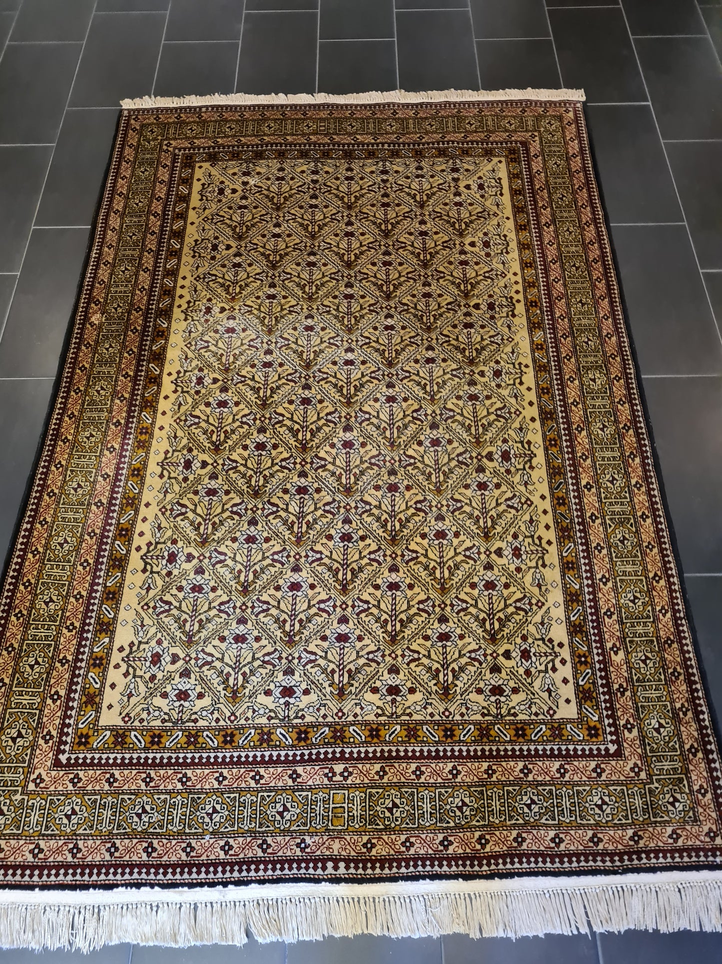 Antiker Handgeknüpfter Teppich Derbent Kasak Orientteppich 252x168cm