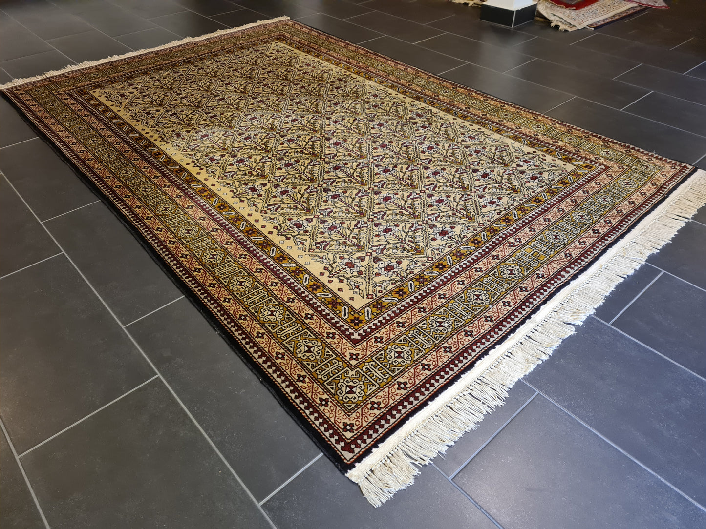 Antiker Handgeknüpfter Teppich Derbent Kasak Orientteppich 252x168cm