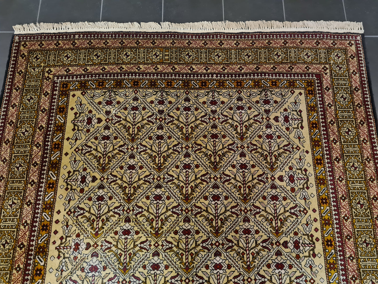 Antiker Handgeknüpfter Teppich Derbent Kasak Orientteppich 252x168cm