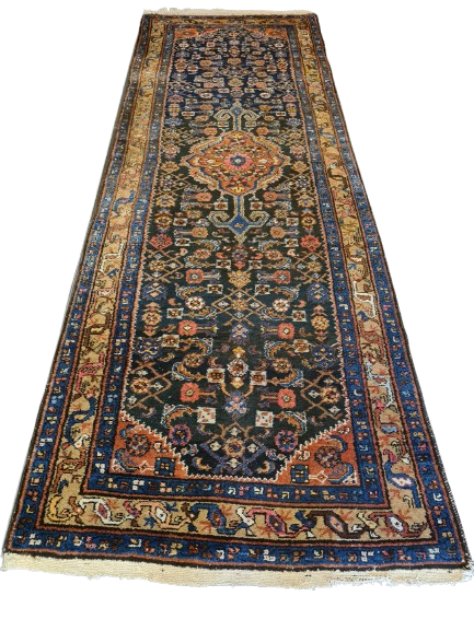 Antiker Handgeknüpfter Perserteppich Sarough Hamedan Orientteppich 287x101cm