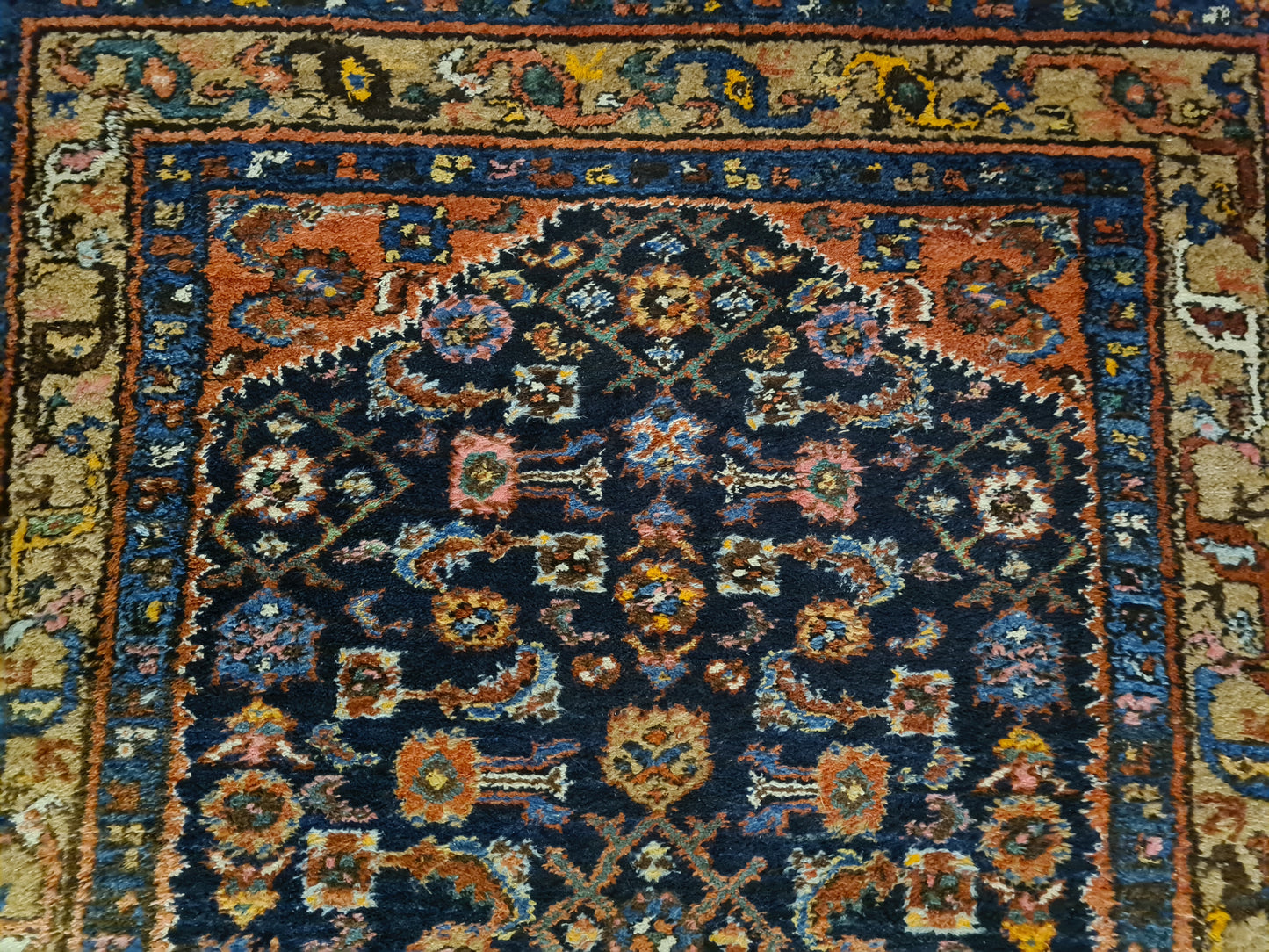 Antiker Handgeknüpfter Perserteppich Sarough Hamedan Orientteppich 287x101cm