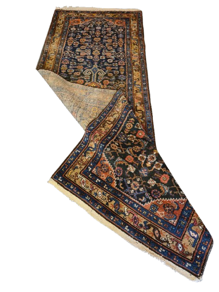 Antiker Handgeknüpfter Perserteppich Sarough Hamedan Orientteppich 287x101cm