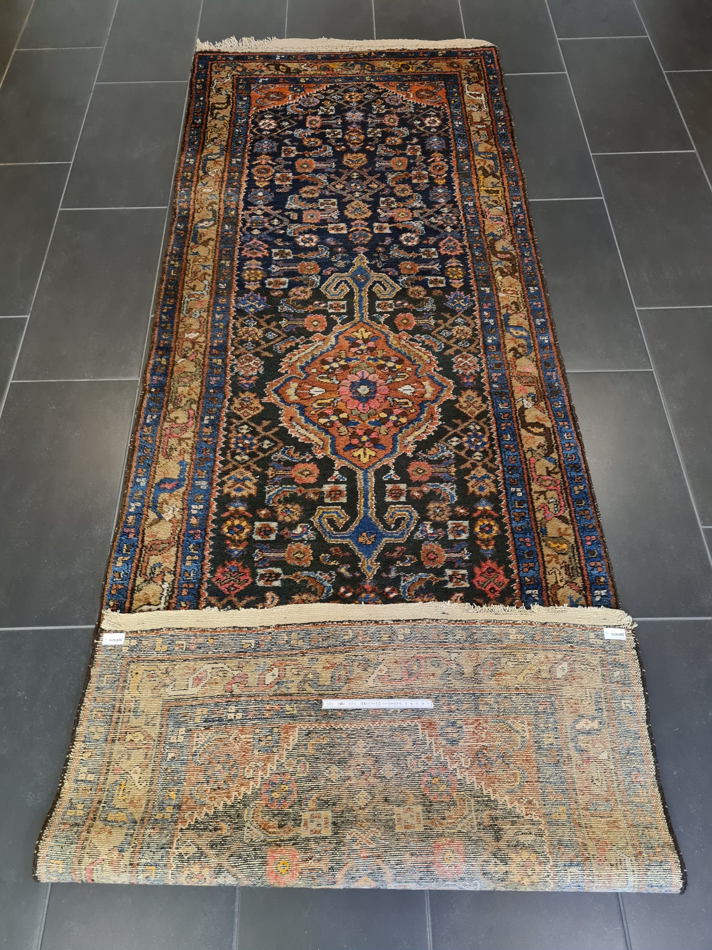 Antiker Handgeknüpfter Perserteppich Sarough Hamedan Orientteppich 287x101cm