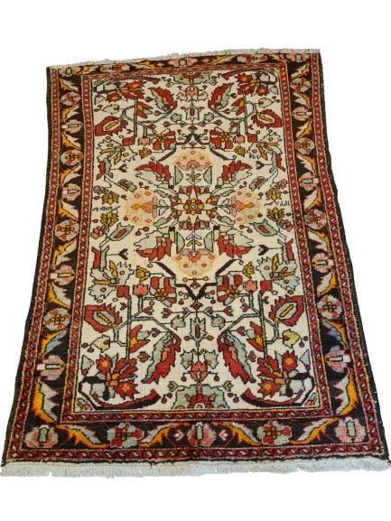 Antiker Feiner Handgeknüpfter Perser Teppich Sarough Hamedan 182x137cm