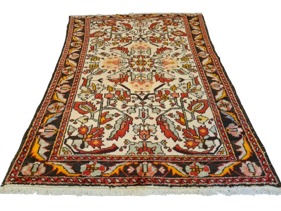 Antiker Feiner Handgeknüpfter Perser Teppich Sarough Hamedan 182x137cm