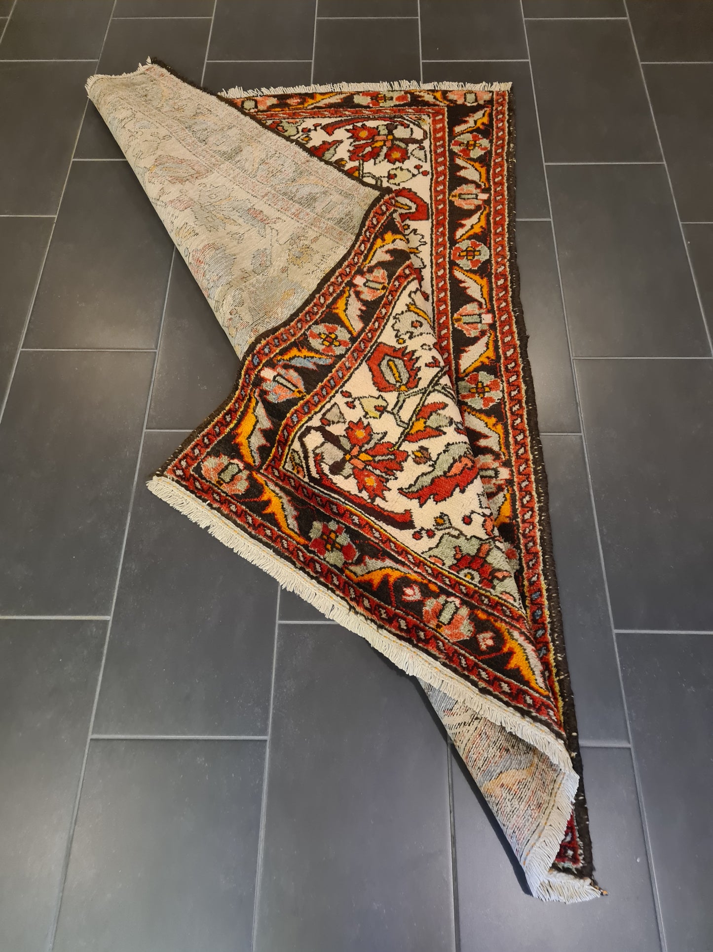 Antiker Feiner Handgeknüpfter Perser Teppich Sarough Hamedan 182x137cm