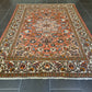 Antiker Feiner Handgeknüpfter Perser Teppich Isfahan Najafabad 208x146cm