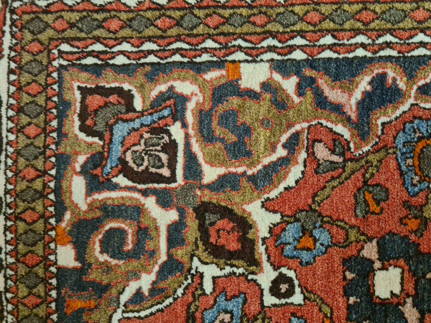 Antiker Feiner Handgeknüpfter Perser Teppich Isfahan Najafabad 208x146cm