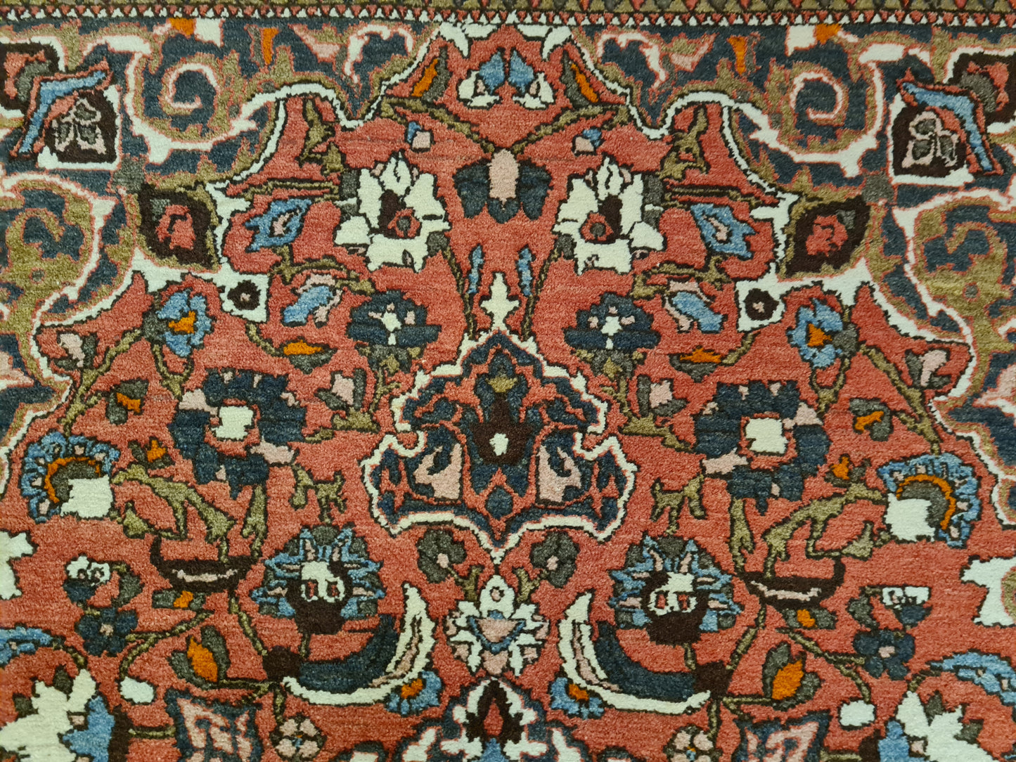 Antiker Feiner Handgeknüpfter Perser Teppich Isfahan Najafabad 208x146cm