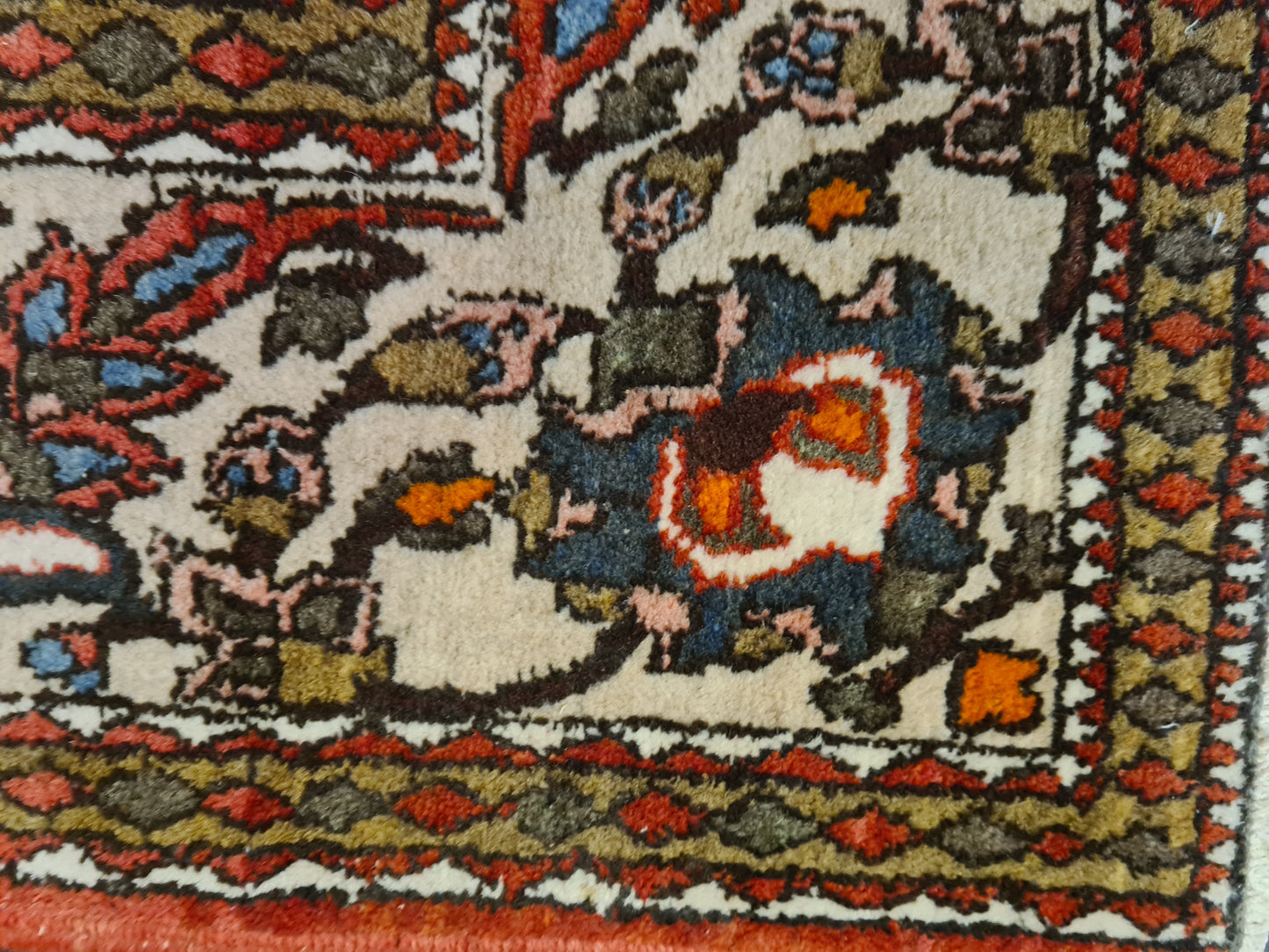 Antiker Feiner Handgeknüpfter Perser Teppich Isfahan Najafabad 208x146cm