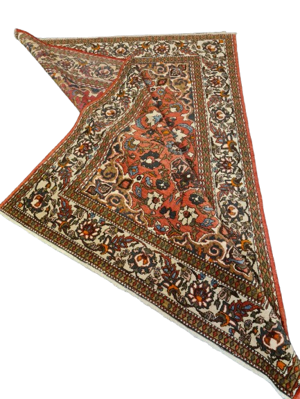 Antiker Feiner Handgeknüpfter Perser Teppich Isfahan Najafabad 208x146cm