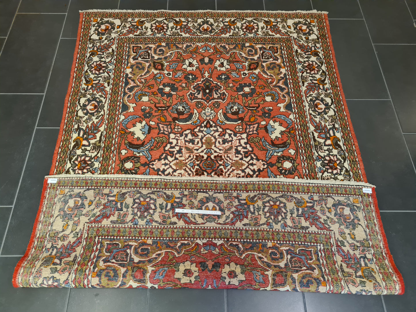 Antiker Feiner Handgeknüpfter Perser Teppich Isfahan Najafabad 208x146cm