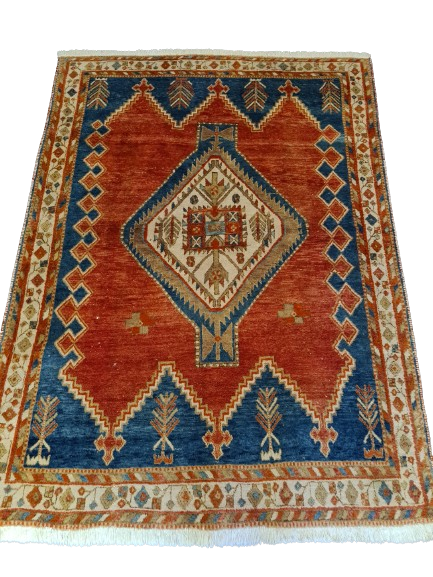 Antiker Feiner Handgeknüpfter Perserteppich Afshari Orientteppich 232x170cm