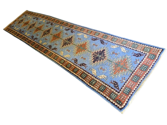 Handgeknüpfter Orientteppich Derbent Sammlerstück 360x88cm