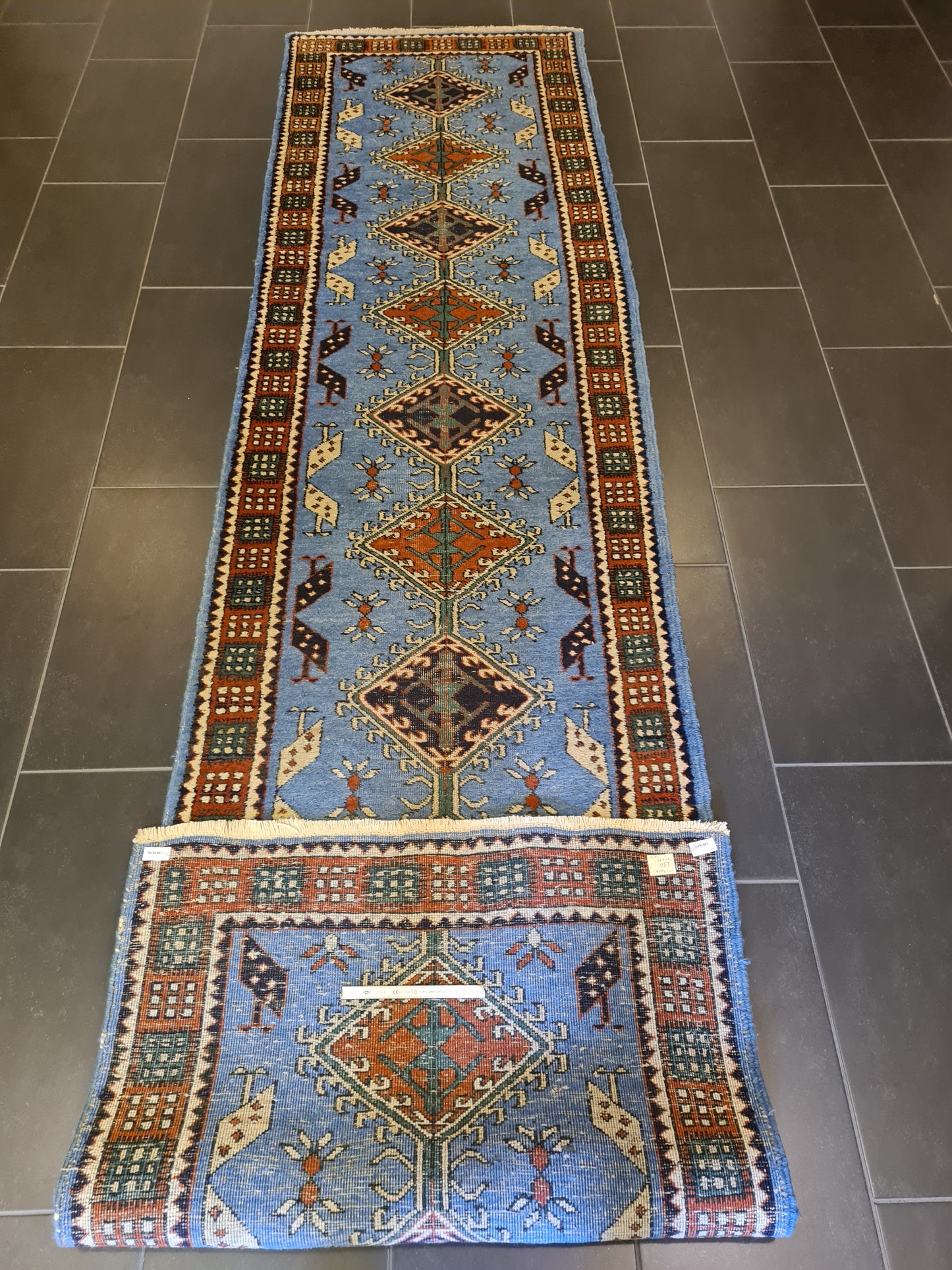 Handgeknüpfter Orientteppich Derbent Sammlerstück 360x88cm