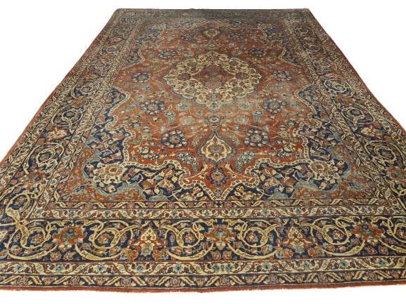 Antiker Prachtvoller Isfahan Orientteppich 390x262cm