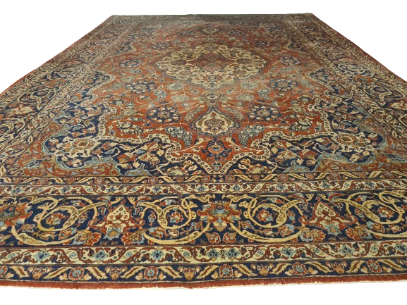 Antiker Prachtvoller Isfahan Orientteppich 390x262cm