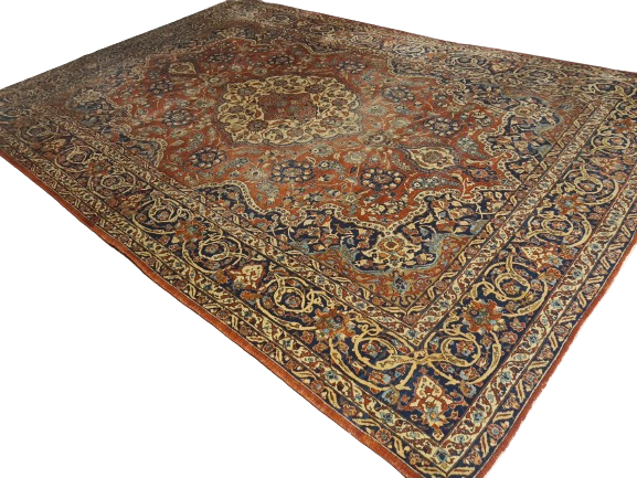 Antiker Prachtvoller Isfahan Orientteppich 390x262cm