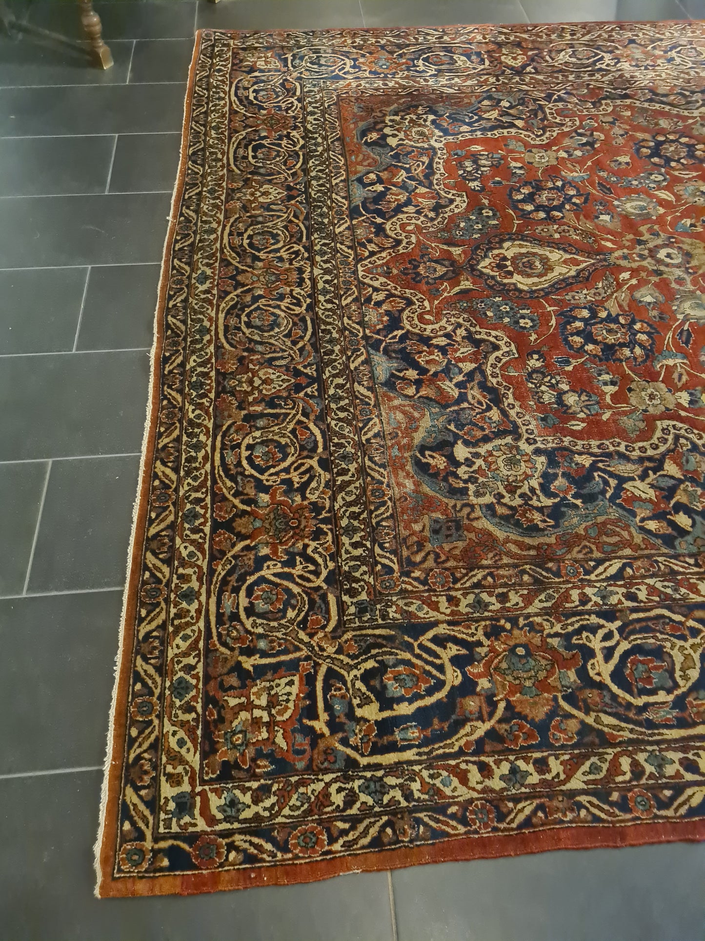 Antiker Prachtvoller Isfahan Orientteppich 390x262cm