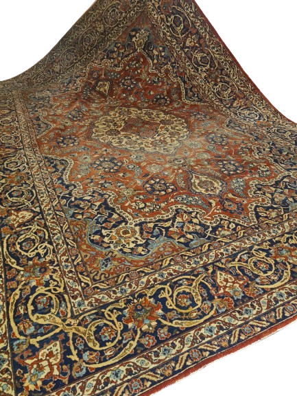 Antiker Prachtvoller Isfahan Orientteppich 390x262cm