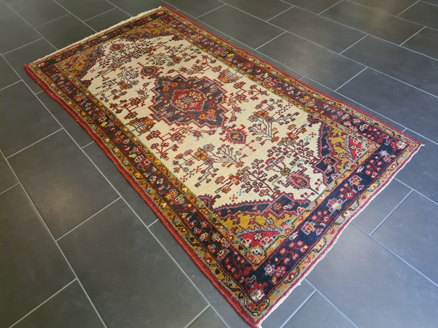 Antiker Handgeknüpfter Perser Teppich Malaya Orientteppich 209x109cm