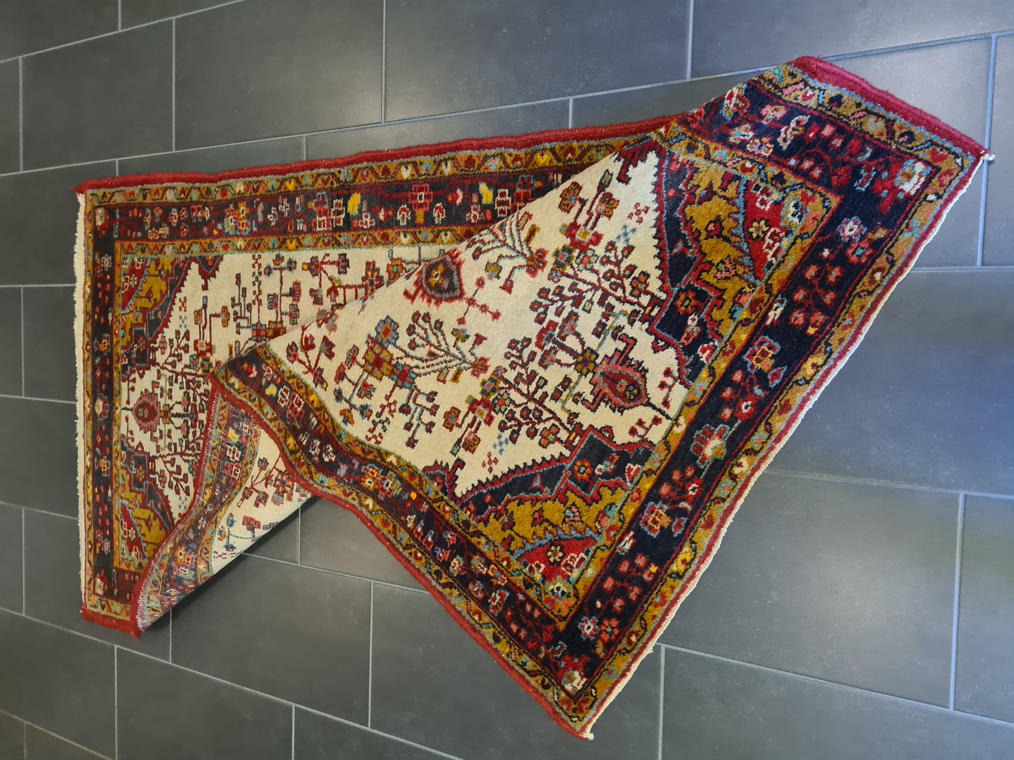 Antiker Handgeknüpfter Perser Teppich Malaya Orientteppich 209x109cm