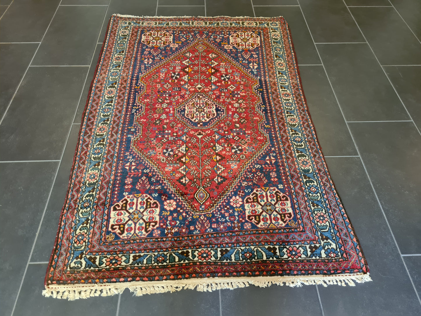 Antiker Perser Teppich Feiner Handknüpfter Senneh Bidjar 157x101cm