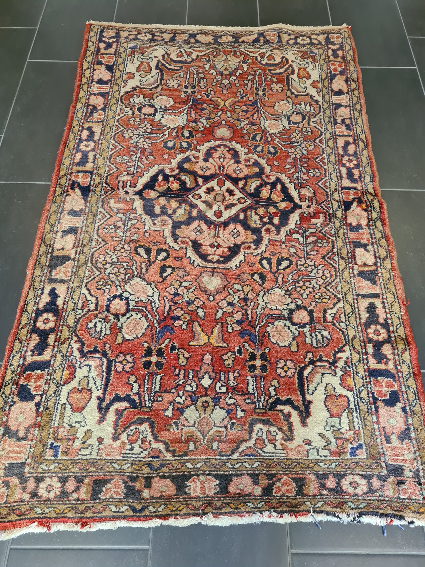 Handgeknüpfter Teppich Orientteppich Sarough Hamedan 183x108cm