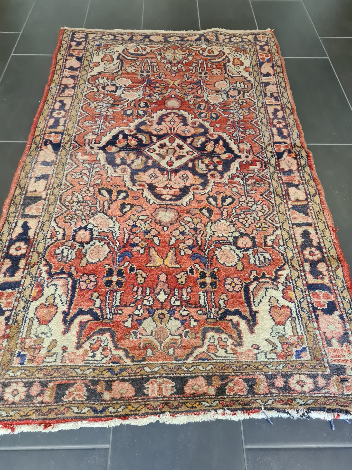 Handgeknüpfter Teppich Orientteppich Sarough Hamedan 183x108cm