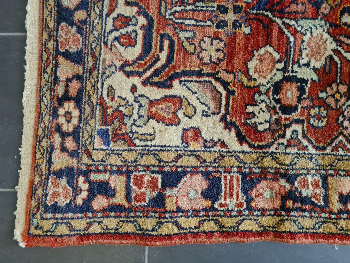 Handgeknüpfter Teppich Orientteppich Sarough Hamedan 183x108cm