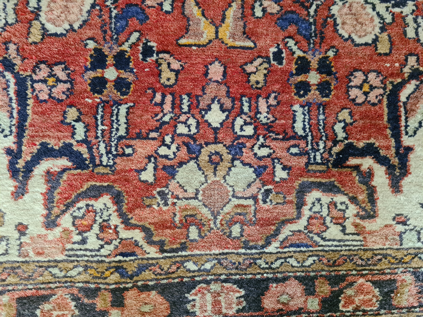 Handgeknüpfter Teppich Orientteppich Sarough Hamedan 183x108cm