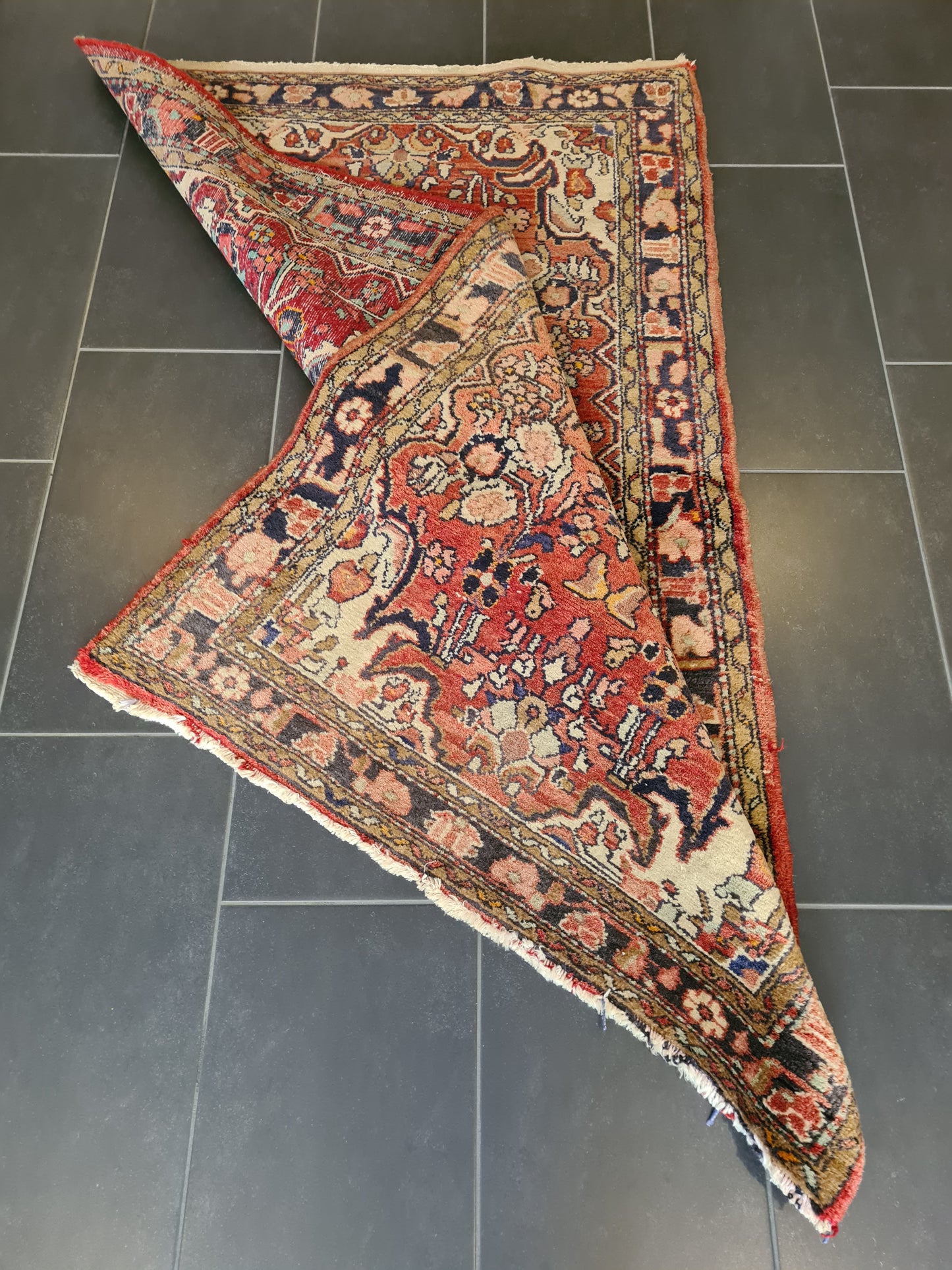 Handgeknüpfter Teppich Orientteppich Sarough Hamedan 183x108cm