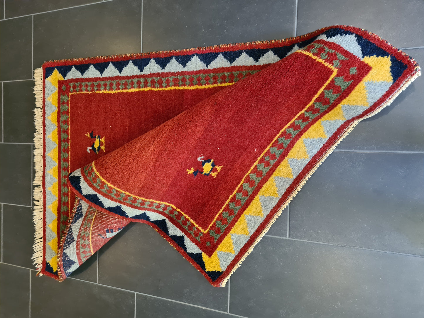 Dekorativer Handgeknüpfter Perser Teppich Orientteppich Gabbeh 152x99cm