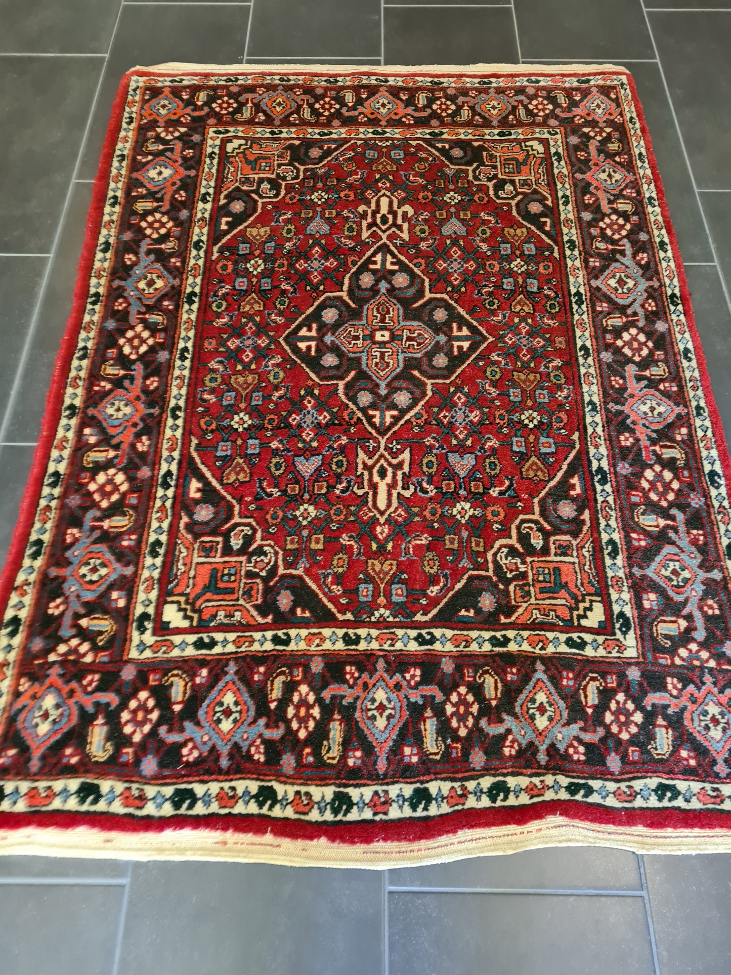 Feiner Handgeknüpfter Perser Teppich Bidjar Orientteppich 150x108cm