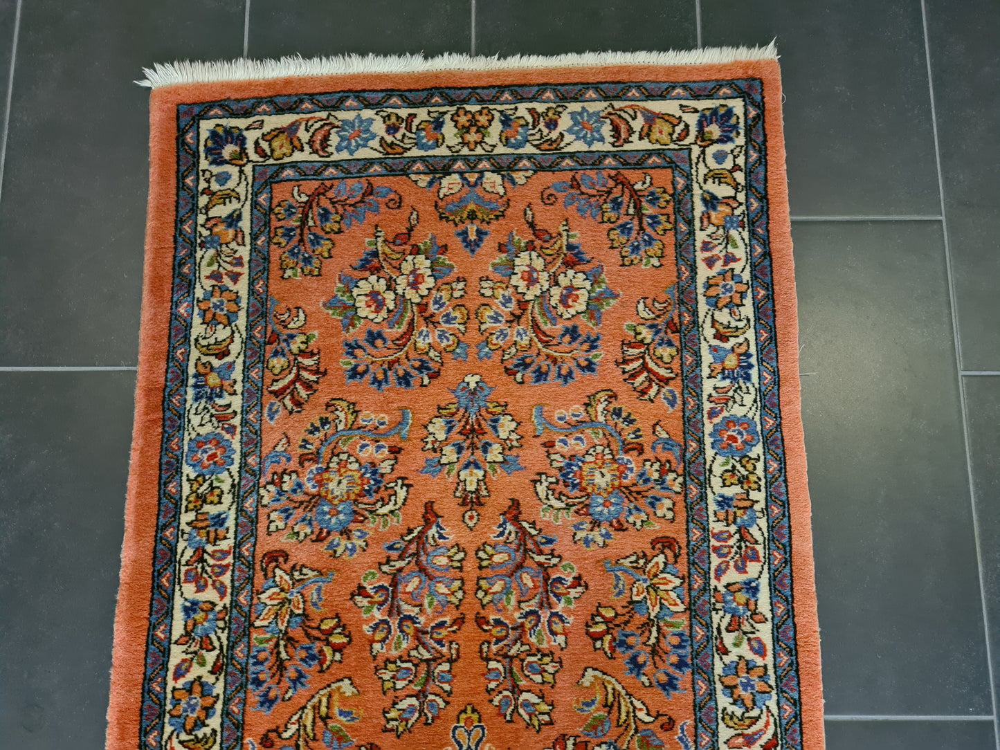 Feiner Hochwertiger Handgeknüpfter Perser Teppich Orientteppich Sarough 314x82cm