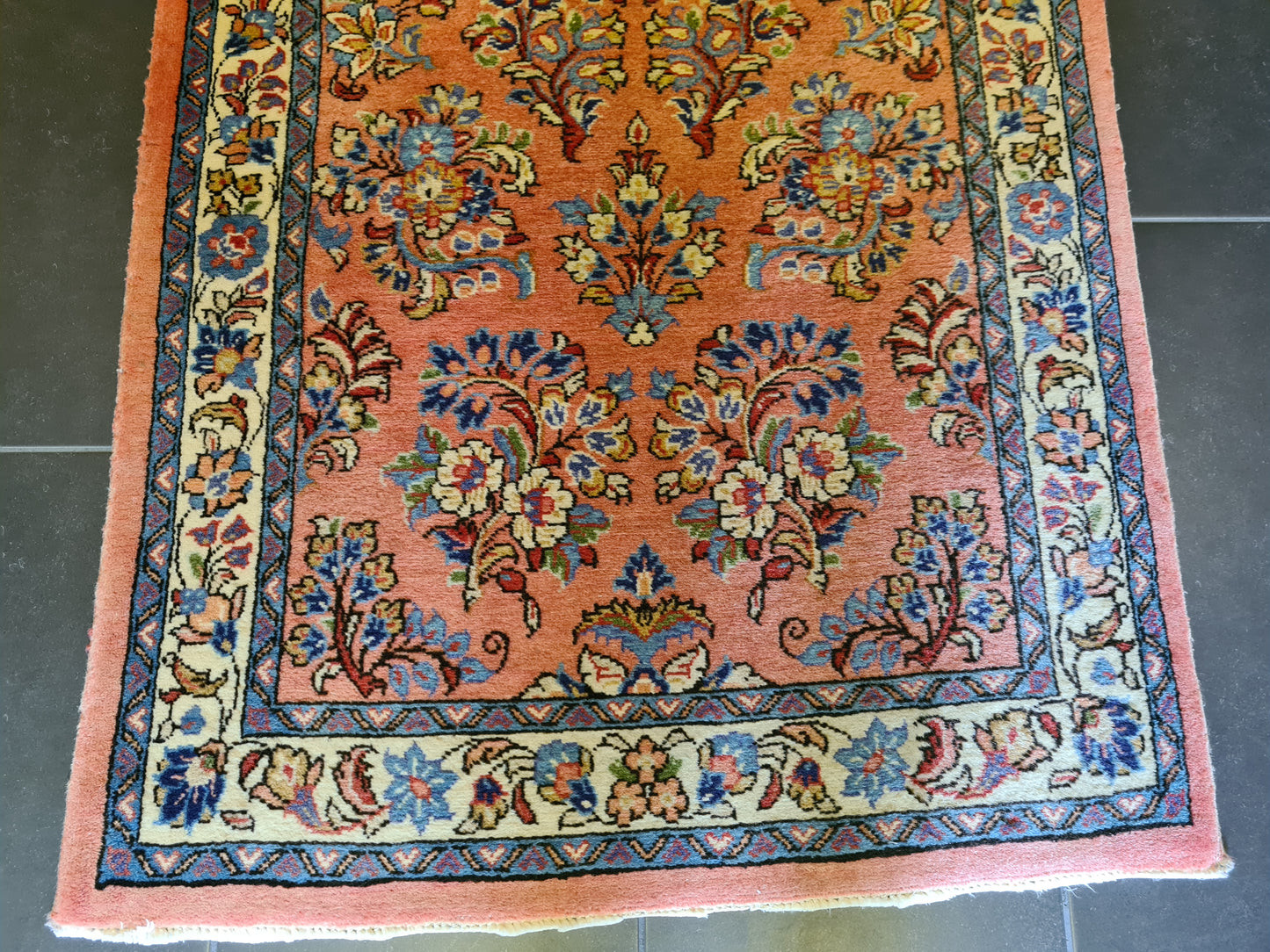 Feiner Hochwertiger Handgeknüpfter Perser Teppich Orientteppich Sarough 314x82cm