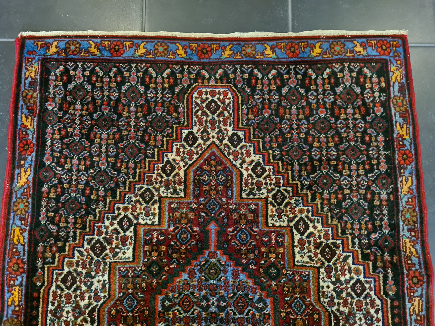 Edler Handgeknüpfter Perser Teppich Senneh Bidjar Orientteppich 110x79 cm