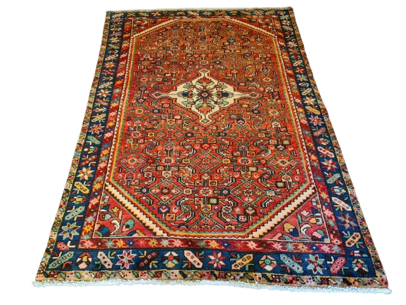 Antiker Hochwertiger Handgeknüpfter Perserteppich Orientteppich Malaya 209x146cm