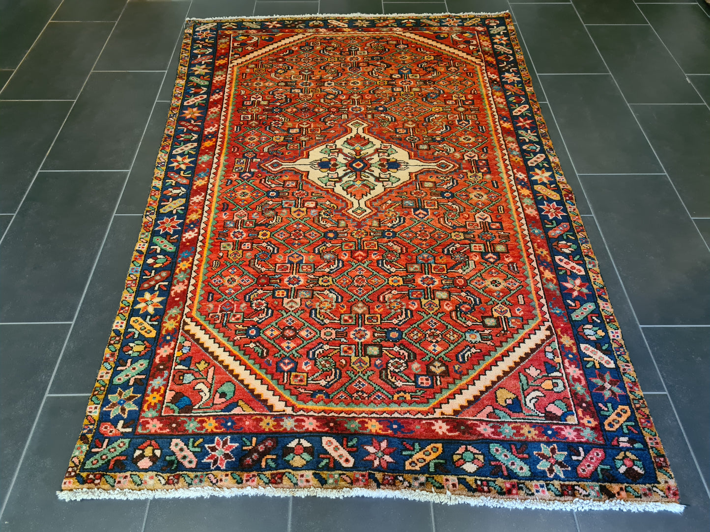 Antiker Hochwertiger Handgeknüpfter Perserteppich Orientteppich Malaya 209x146cm