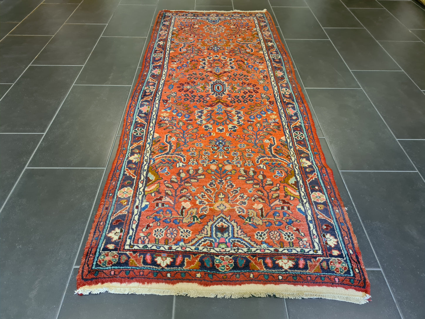 Edler Handgeknüpfter Perser Sarough Hamedan Orientteppich 215x87cm